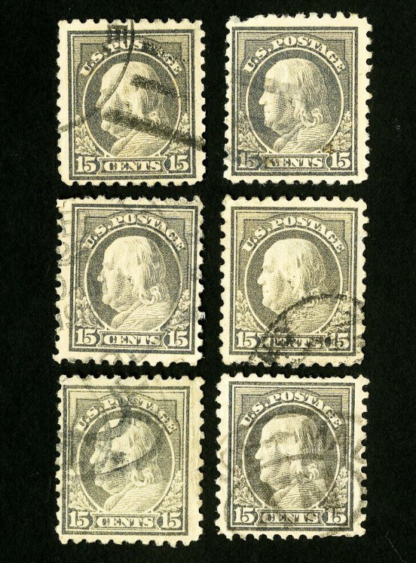 US Stamps # 437 F-VF Lot of 6 used