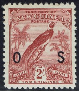 NEW GUINEA 1931 DATED BIRD OS 2/-