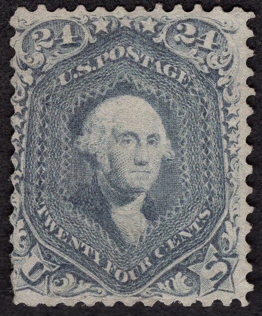 US #70b Fine, Unused. Rare steel blue shade. w/1974 PF cert. Scott - $6,250.00.