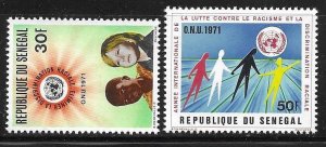 Senegal 1971 Intl year against racial discrimination Sc 342-343 MNH A3092