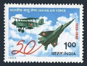 India 989, MNH. Michel 918. Indian Air Force-50, 1982.