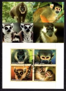 UN New York 928a Animals Maxi Card UN Postal Admin U/A FDC 