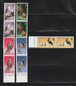 Jersey 217-221 Pairs Set MNH Animals (C)