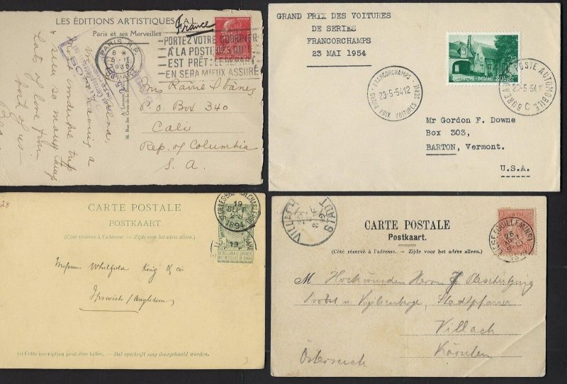 BELGIUM FRANCE 1900 1950 CONGO COLLECTION OF 16 STAMP HISTORY COVERS & CARDS SEE