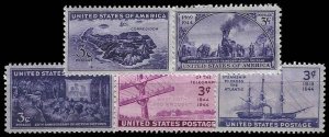 PCBstamps   US 1944 Commemoratives Year Set (922-26) 5 var., MNH, (8)