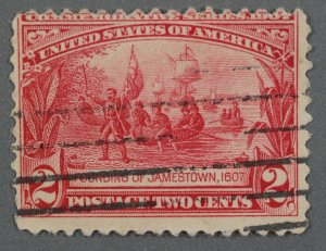 United States #329 Used VG Good Color Light Bar Cancel