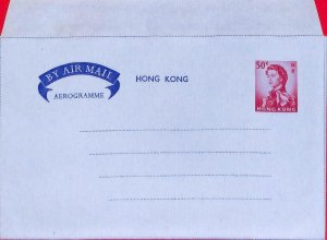 aa6785 - HONG KONG - POSTAL HISTORY - Stationery AEROGRAMME   - 50 cents