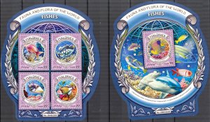 Maldive Islands 2016 Marine Life Fishes Sheet + S/S MNH