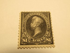 United States Stamps,Scott #276, cat. $120,used $1 black, w/A.Miller Certificate