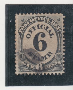 1873 US Scott # O50 Post Office Department Official 6c Used