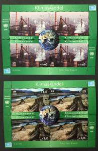 (BJ Stamps) UN-VIENNA. #434-5. 2008 sheets. “Climate Change”. MNH. CV $25.00
