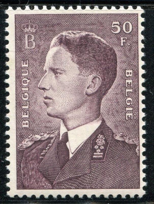 BELGIUM Postage Stamp #449a Mint Never Hinged F/VF KING BAUDOUIN