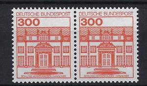 Germany Bund Scott # 1315, mint nh, pair, variation sheet printing