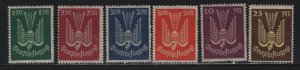 GERMANY, C8-C13, (6)SHORT SET, NO GUM, 1922-23, AIR POST STAMPS