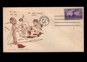 Patriotic WWII Anti Mussolini He Who VE Day Washington DC May 8 1945 Cover 3