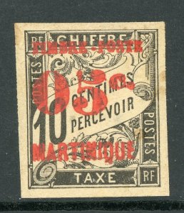 Martinique 1891 French Colony 5¢/10¢ Black Sc #26 Mint E101