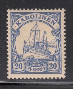 Caroline Islands 1900 MH Scott #10 20pf Kaiser's Yacht  Variety: Broken line ...