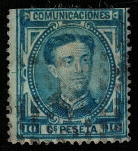 King Alonso XII, 1876, INSCRIPTION COMUNICACIONES 10 Cs. Peseta, (Т-4583)