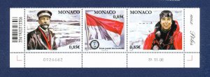 MONACO - Scott 2520 - MNH strip of three - Prince Albert, Flag - 2008