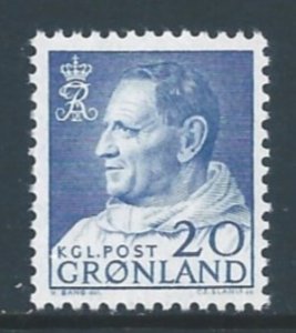 Greenland #53 NH 20o Frederick IX Defin.