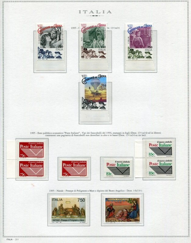 ITALY 1995 YEAR SET  2012-2061 BOOKLETS  (SOUV SHEET IS IN SINGLES  NO PIC} MNH