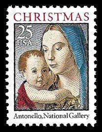 PCBstamps   US #2514 25c Christmas, Madonna & Child, MNH, (14)