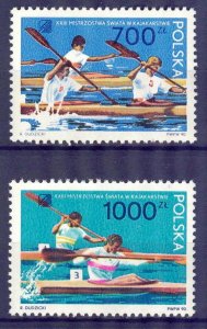 Poland 1990 Sport Rowing Mi. 3279/80 Set of 2 MNH