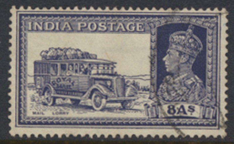 India 1937   Sc 160 Mail Lorry  8A  Used see scan and details 