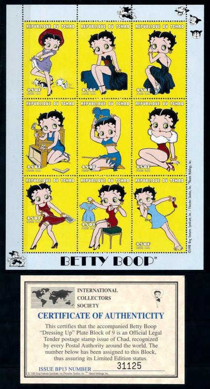 betty boop certificates