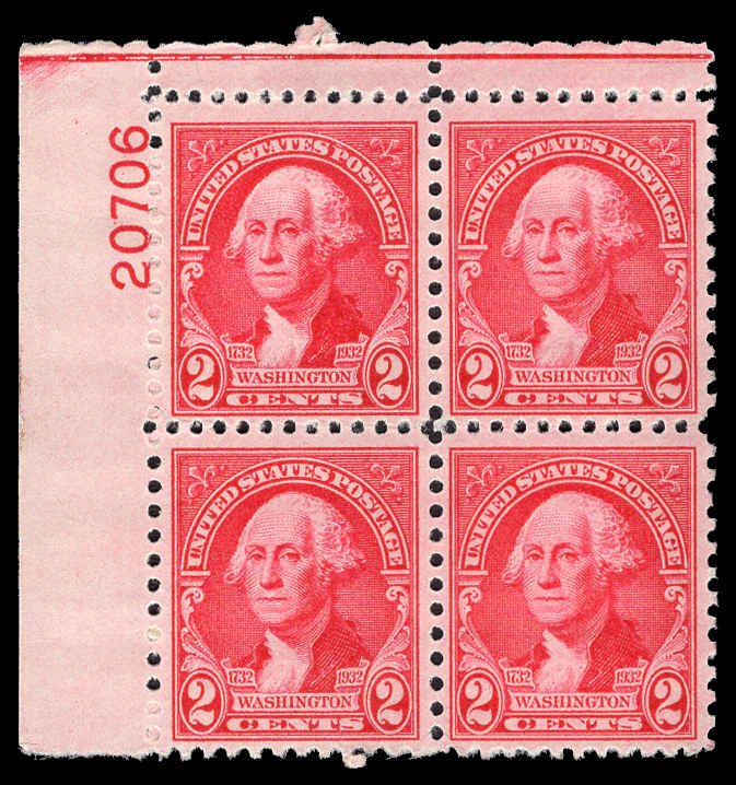 USA 707 Mint (NH) Plate Block of 4