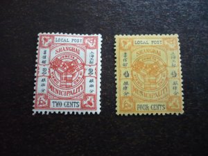 Stamps - Shanghai - Scott# 170-171 - Mint Hinged Part Set of 2 Stamps