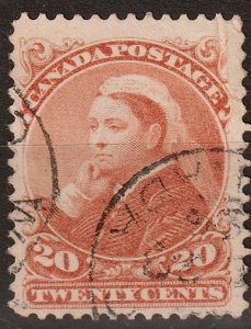 Canada Small Queen #46 Vermilion  (437)