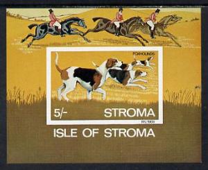 Stroma 1969 Dogs imperf m/sheet (5s value showing Foxhoun...