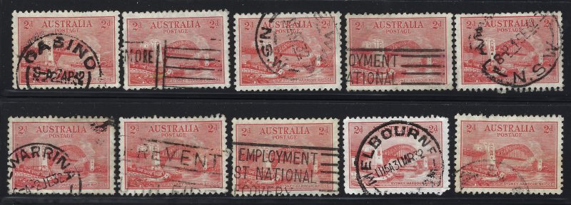 Australia 130 Used Lot of 15 (See Desc); SCV $24.00 ($1.60ea)