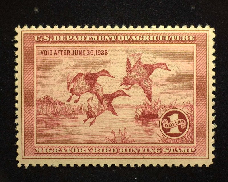 HS&C: Scott #RW2 1 Dollar Hunting Permit. Fresh. Mint VF NH US Stamp