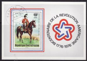 Central African Republic #C144 s/sheet F-VF Used (CTO) American Revolution