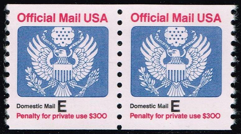 US #O140 Official Mail Coil Pair; MNH