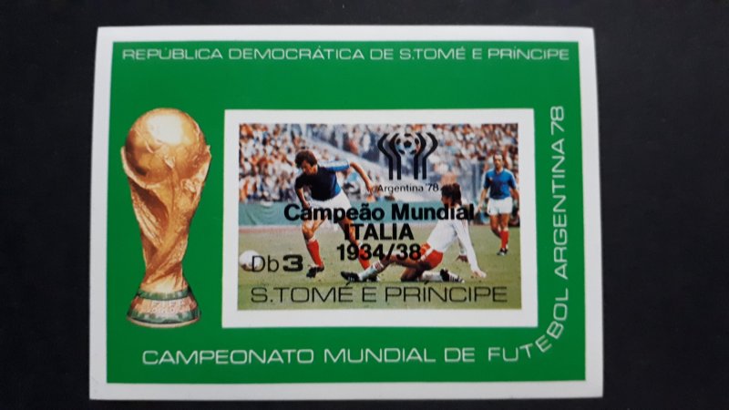 Football - Sao Tome and Principe 1979. overprints ** MNH Bl