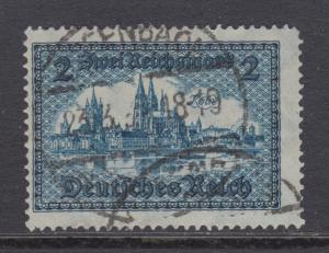 Germany Sc 387 used 1930 2m dark blue View of Cologne, fresh, sound, F-VF