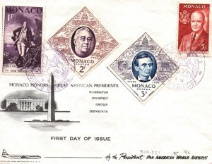 FLY THE PRESIDENT - PAN AMERICAN WORLD AIRWAYS CLUB COVER US PRESIDENTS '56 RARE