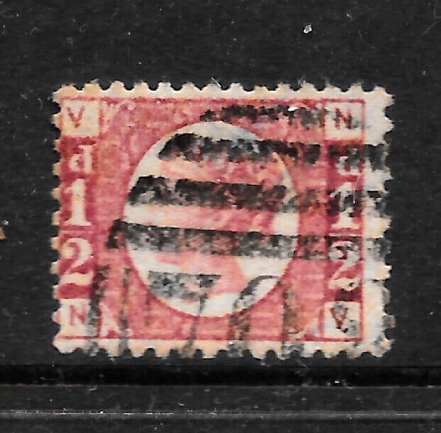 GB QV 1870, ½d BANTAM SG48 / SG49, Plate 3, Letters NV, Good Used