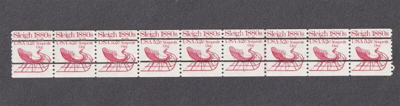 PNC9 5.2c Sleigh P/C 5 Gap 3L US 1900a MNH F-VF