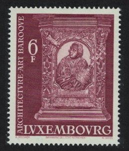 Luxembourg St Gregory the Great Baroque Art Sculpture 2v 1977 MNH SG#992 MI#952