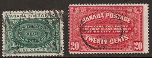 Canada SC# E1-E2 Express Mail Used