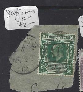 LEEWARD ISLANDS (P1610B)  KE 1/2D  SG 37   VFU PIECE  