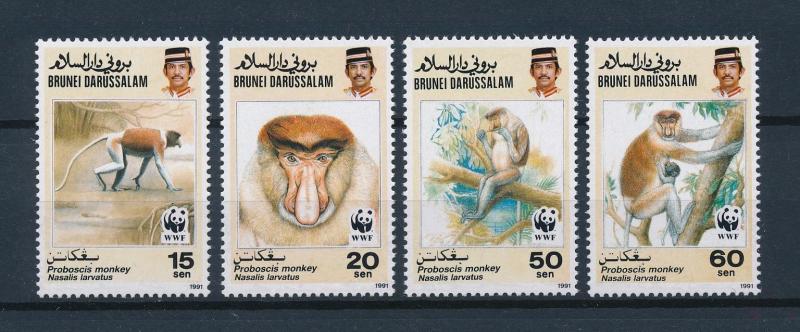 [54064] Brunei 1991 Wild animals Mammals WWF Monkeys MNH