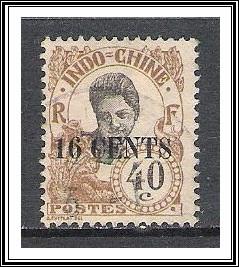 Indo-China #75 Cambodian Girl Surcharged Used