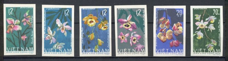 Vietnam - 1966 - Mi. 425-30B (Flowers - IMPERFORATED) - MNH - K5824