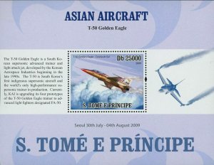 Asian Aircraft Stamp T 50 Golden Eagle English Souvenir Sheet MNH #4193 / Bl.720