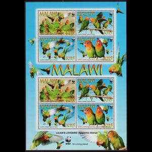 MALAWI 2009 - Scott# 751e S/S Parrots NH